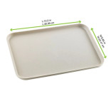 HUSKLY Reusable tray beige husk composite L: 12.2in W: 8.85in - 30 pcs HUSKLY Reusable tray beige husk composite L: 12.2in W: 8.85in - 30 pcs